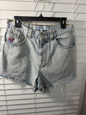 Light Wash Denim Cutoff Shorts - Light Blue